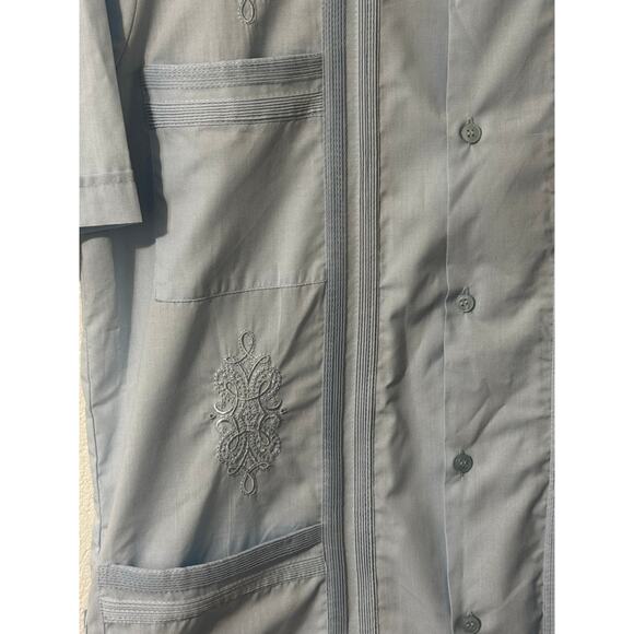 Ravgo Classic Vintage Men's Guayabera Button Up Short Sleeve Shirt Small - Picture 4 of 10